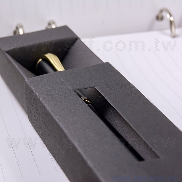 開窗精品質感禮品筆盒-包裝盒內附筆夾-可客製化加印LOGO